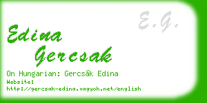 edina gercsak business card
